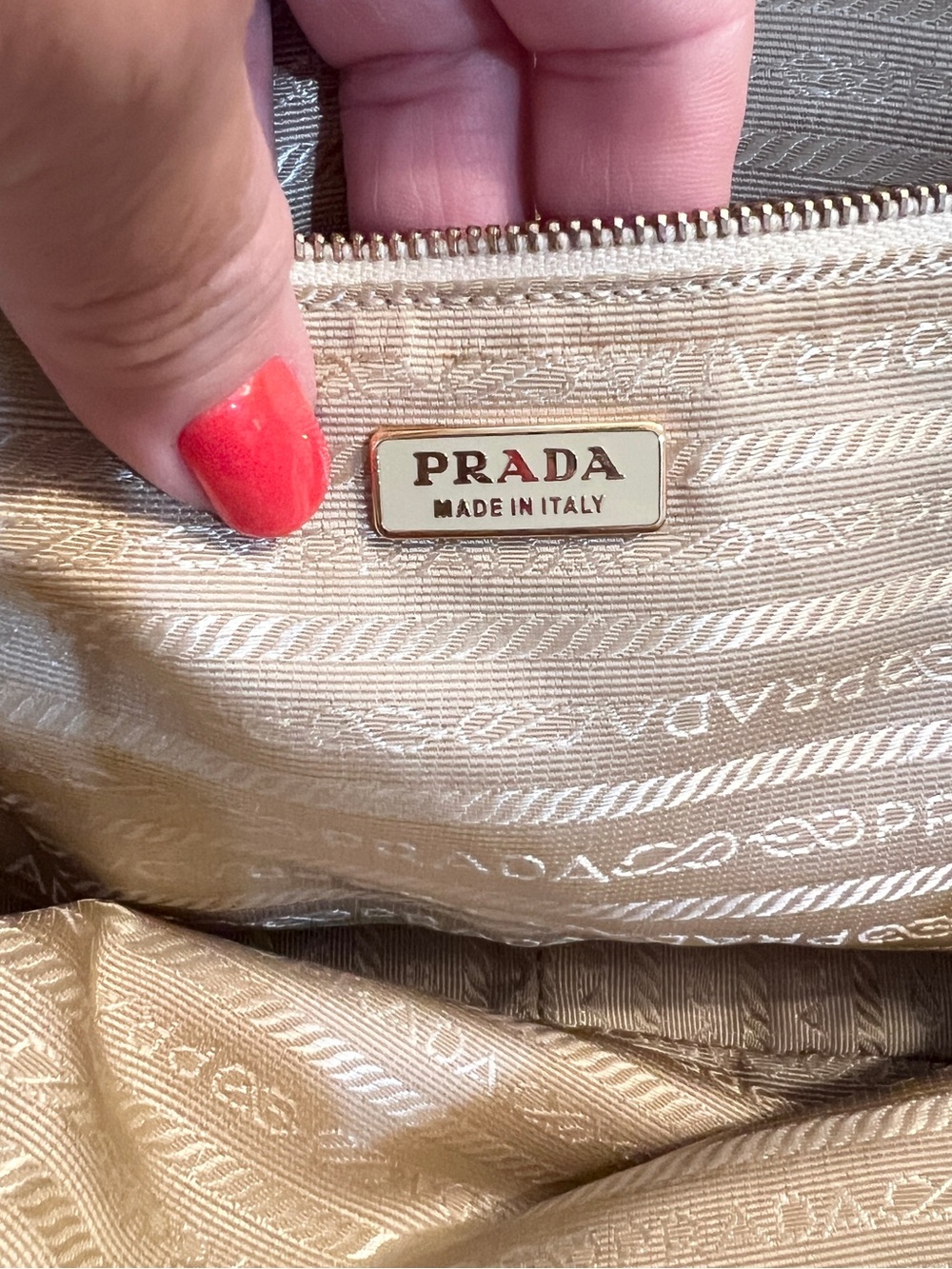 Prada⭐️Authentic Pale Yellow Nylon Top-Handle Gold hardware Hobo Bag - Picture 10 of 12